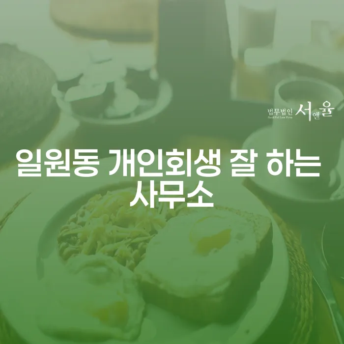 일원동 개인회생 잘 하는 사무소