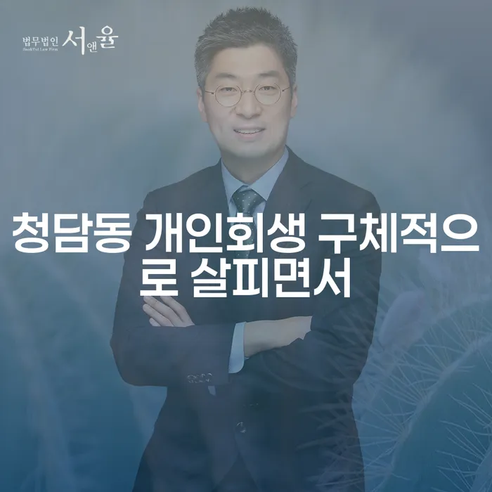 청담동 개인회생 구체적으로 살피면서