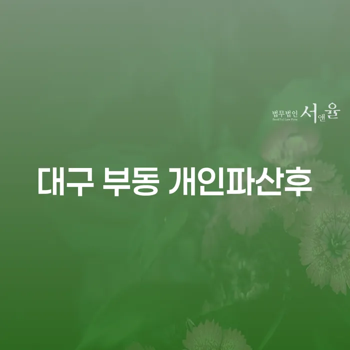 대구 부동 개인파산 후 새 시작을 꿈꾸는 방법은?